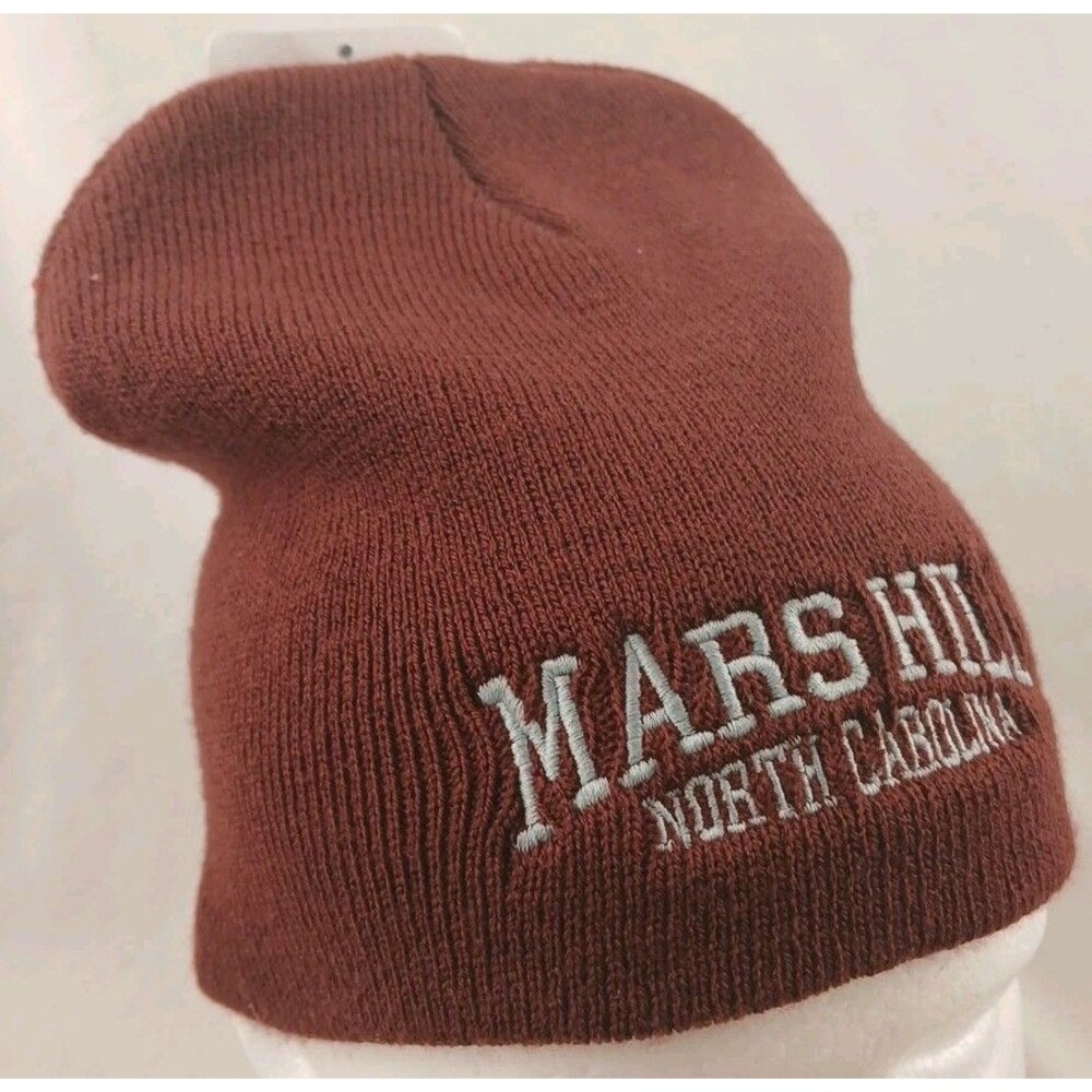 Mars Hill, North Carolina Burgundy Winter Beanie Hat-NEW w/Tags!